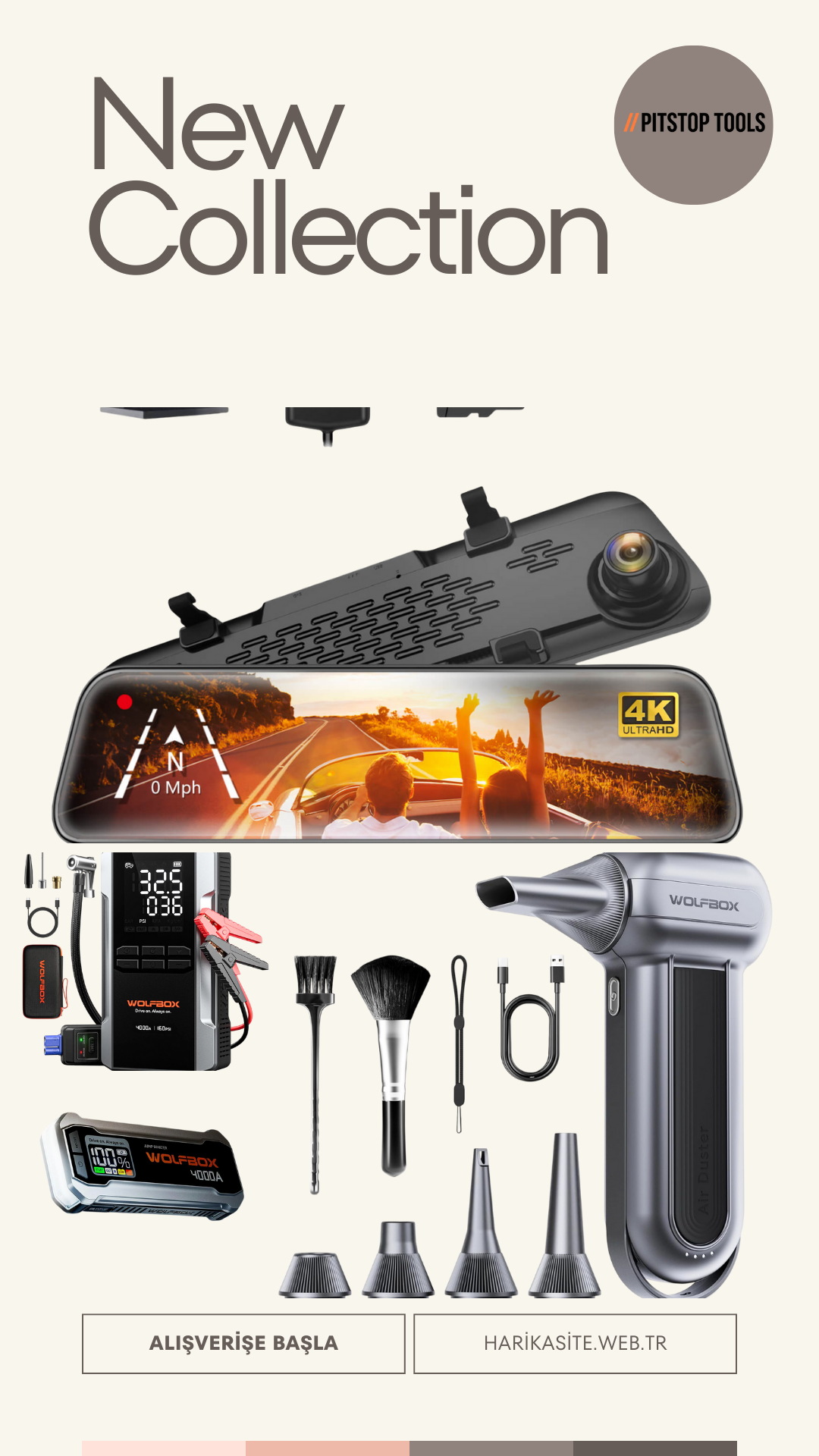 WOLFBOX G840S 12" 4K Dash Cam - Crystal Clear Views, Total Protection